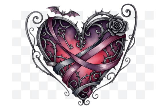 Download Gothic Dark Fantasy Love Heart PNG - Dark fantasy Collection