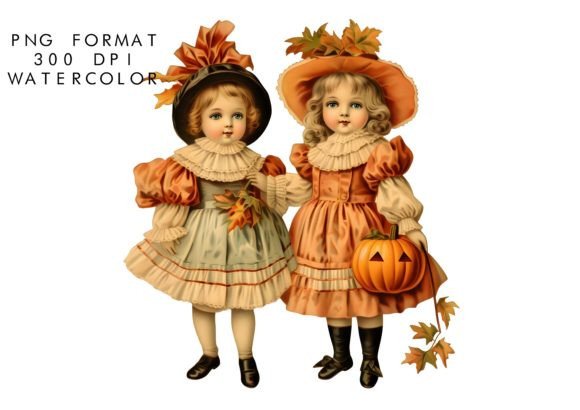 Download Watercolor Halloween Doll Sublimation - Halloween doll Collection