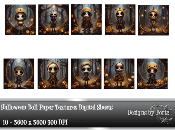 Download Halloween Doll Paper Textures - Halloween doll Collection